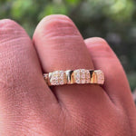 Wide diamond eternity band for women video