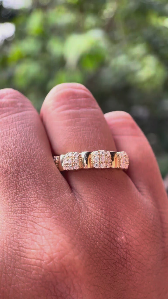 Wide diamond eternity band for women video