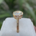 Bezel set cushion moissanite solitaire ring in white box rotating video