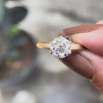 Georgian style vintage inspired solitaire ring with round center stone video