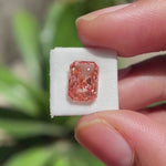 Vivid pink radiant lab diamond 2.40 ct loose stone with bright sparkle