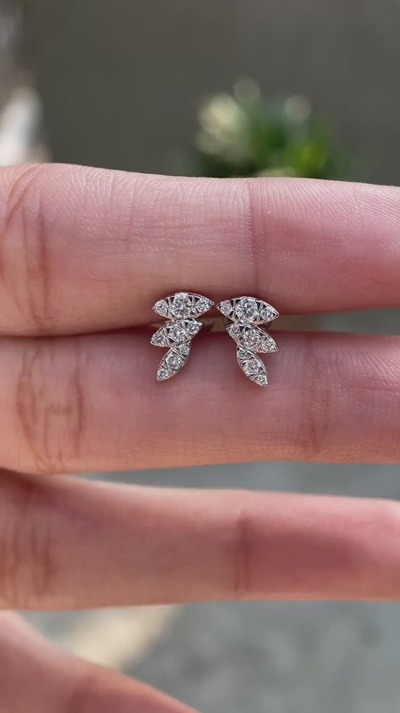 Symbolic angel wing fine jewelry earrings video