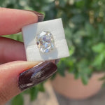 Old mine cut elongated cushion off white moissanite video