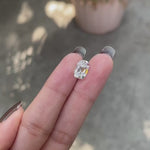Antique Cut Cushion Colorless Moissanite, Old Mine Cut, Bar Culet