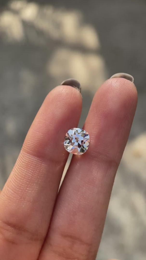 2 Ct Old mine cut cushion lab grown diamond video