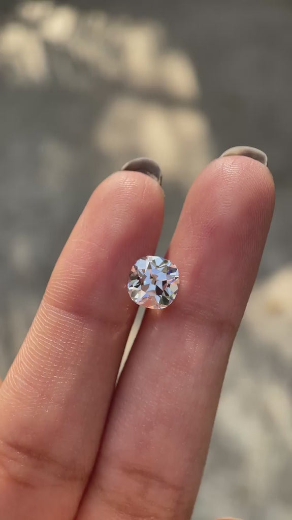 2 Ct Old mine cut cushion lab grown diamond video
