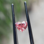Vivid pink heart cut lab diamond 0.86 ct loose stone