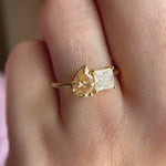 Two stone toi et moi ring yellow gold video