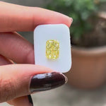 Radiant cut yellow lab grown diamond video