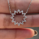 Elegant lab diamond circle chain necklace for daily wear video