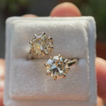 Light champagne moissanite open band engagement ring video