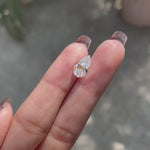 Pear Shaped 2 Carat Moissanite Stone with D E F Color and VVS Clarity

