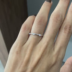Minimalist bamboo style diamond band for women