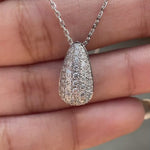 Lab grown diamond drop pendant necklace minimal design video