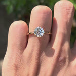 Antique inspired georgian style lab diamond solitaire ring close up video