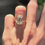 4 Ct OMC Shallow Cut Lab Diamond Engagement Ring with Bypass Design