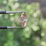 Moval cut dark champagne lab grown diamond loose video