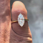 Marquise cut lab diamond engagement ring yellow gold video