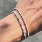 small lab diamond tennis bracelet 14k white gold video