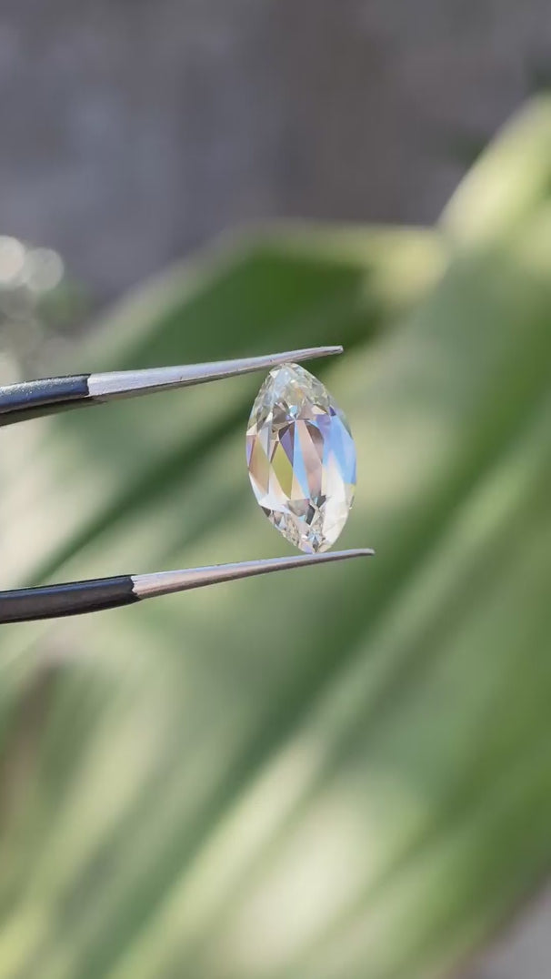 2 Ct antique cut moval lab grown diamond video