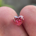 Vivid pink heart shaped lab diamond 1.10 ct loose stone