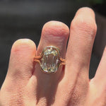 4 Ct OMC Shallow Cut Lab Diamond Bypass Engagement Ring Set in Gold