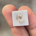 Old mine cut oval moissanite loose stone video