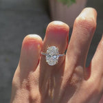 Large oval moissanite engagement ring 10k yellow gold video
